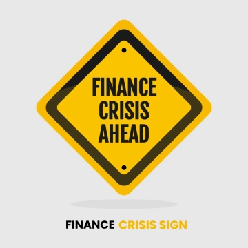 Free Finance Crisis Sign Clip Art Template to Edit Online