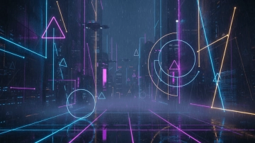 Free Modern Geometric Line Aesthetic Background Template to Edit Online