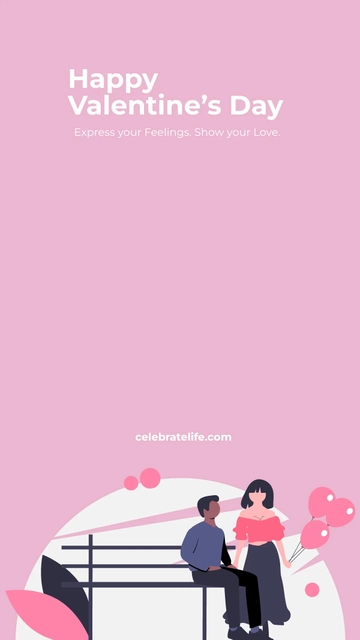 Free Happy Valentine's Day Snapchat Geofilter Template to Edit Online