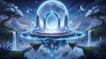 Free 3D Floating Stage Background Template to Edit Online