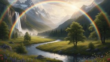Free Rainbow and Nature Background Template to Edit Online