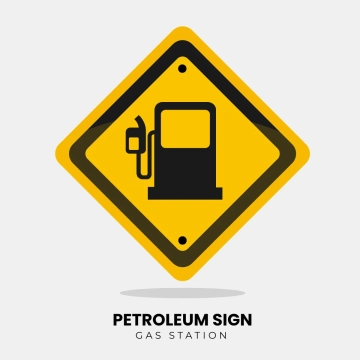 Free Petroleum Gas Station Sign Clip Art Template to Edit Online