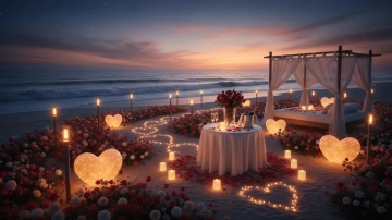 Free Romantic Beach Background Template to Edit Online