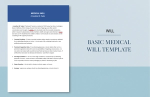Basic Medical Will Template