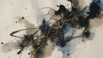 Free Expressive Ink Brush Stroke Art Background Template to Edit Online