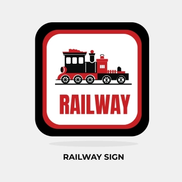 Free Railway Sign Clip Art Template to Edit Online