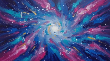 Free Paint Galaxy Art Background Template to Edit Online
