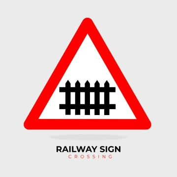Free Railway Crossing Sign Clip Art Template to Edit Online