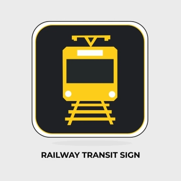Free Railway Transit Sign Clip Art Template to Edit Online