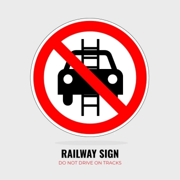 Free Railway No Drive Sign Clip Art Template to Edit Online
