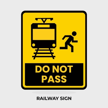 Free Railway Do Not Pass Sign Clip Art Template to Edit Online