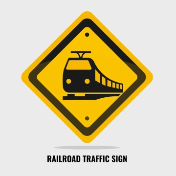 Free Railroad Traffic Sign Clip Art Template to Edit Online