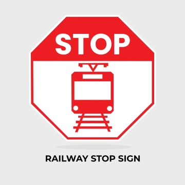 Free Railway Stop Sign Clip Art Template to Edit Online