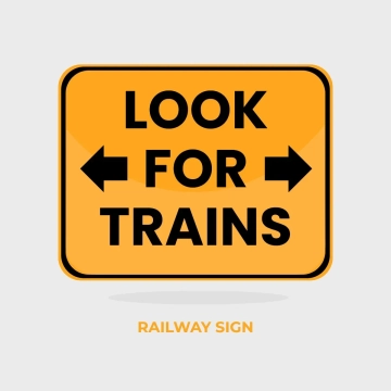 Free Railway Look For Train Sign Clip Art Template to Edit Online