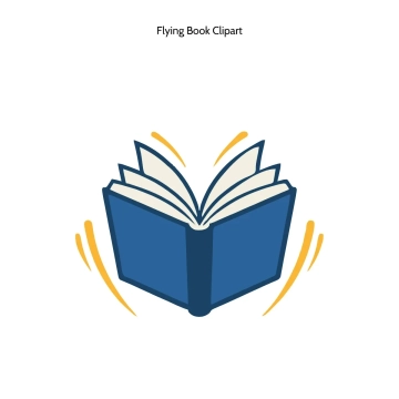 Free Flying Book Vector Clipart (PNG, SVG) to Edit Online