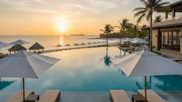 Free Beach Resort Background Template to Edit Online