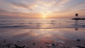 Free Cloudlit Horizon Beach Background Template to Edit Online