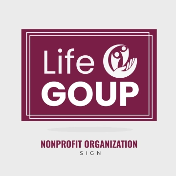 Free Nonprofit Organization Life Group Sign Clip Art Template to Edit Online