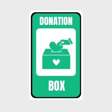 Free Nonprofit Organization Donation Box Sign Clip Art Template to Edit Online