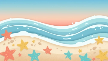 Free Starfish Shore Background Template to Edit Online
