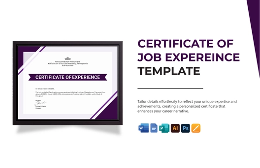 Certificate of Job Experience Template