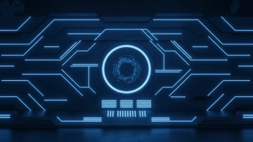 Free Futuristic Blue Background Template to Edit Online