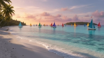 Free Beach Boats Background Template to Edit Online
