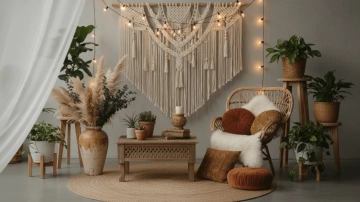 Free Boho Studio Photography Background Template to Edit Online