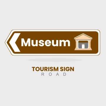 Free Tourism Road Sign Clip Art Template to Edit Online