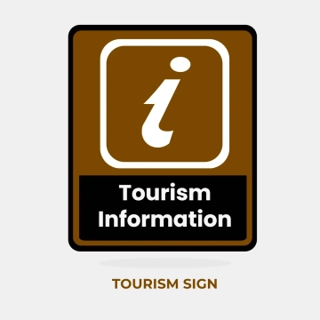 Free Tourism Information Sign Clip Art Template to Edit Online