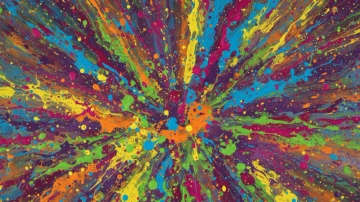 Free Vibrant Splatter Paint Art Background Template to Edit Online