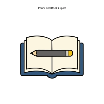 Free Pencil and Book Vector Clipart (PNG, SVG) to Edit Online