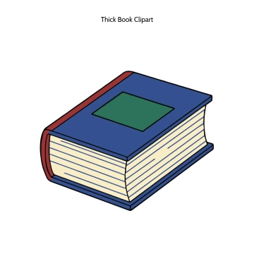 Free Thick Book Vector Clipart (PNG, SVG) to Edit Online