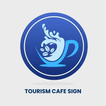 Free Tourism Cafe Sign Clip Art Template to Edit Online