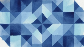 Free Quilt Art Pattern Blue Background Template to Edit Online