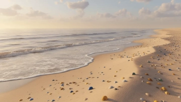 Free Seashell Beach Sand Background Template to Edit Online