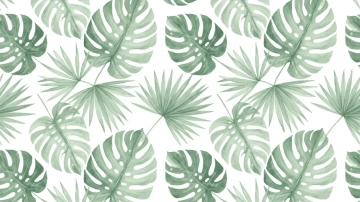 Free Cute Tropical Leaves Background Template to Edit Online