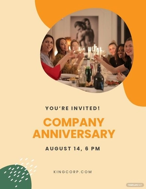 Anniversary Invitation Flyer Template