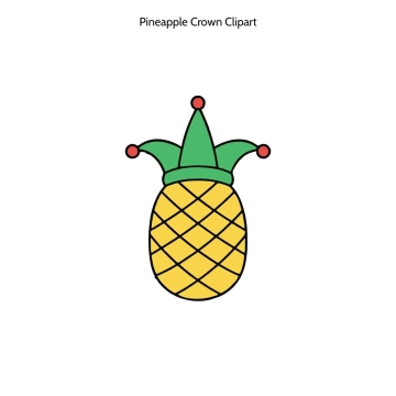Free Pineapple Crown Vector Clipart (PNG, SVG) to Edit Online