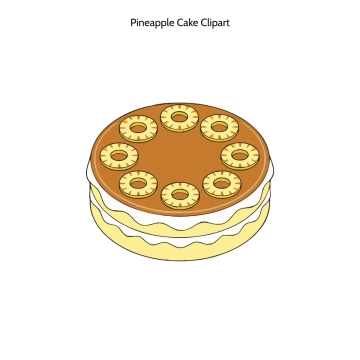 Free Pineapple Cake Vector Clipart (PNG, SVG) to Edit Online