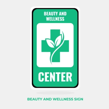 Free Beauty And Wellness Center Sign Clip Art Template to Edit Online