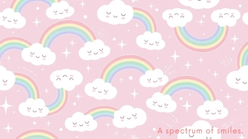 Free Rainbow Cute Background Template to Edit Online