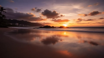 Free Beautiful Sunset Background Template to Edit Online