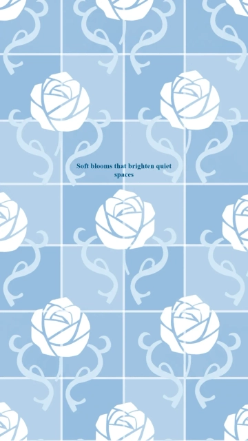 Free Pastel Roses Checkered Blue Background Template to Edit Online