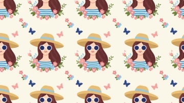 Free Beautiful Girl Background Template to Edit Online