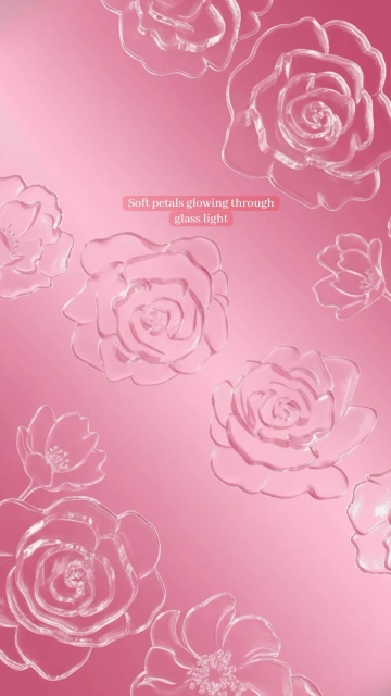 Free Soft Floral Glass Pink Background Template to Edit Online
