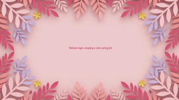 Free Paper Cut Layer Spring Leaves Pink Background Template to Edit Online