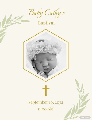 Baptism Invitation Flyer Template