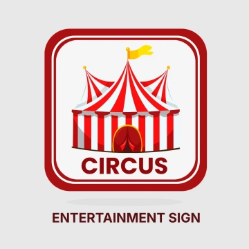 Free Entertainment Circus Sign Clip Art Template to Edit Online