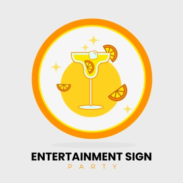 Free Entertainment Party Sign Clip Art Template to Edit Online